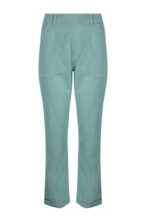 Weird Fish Light Blue Malorri Chino Trousers