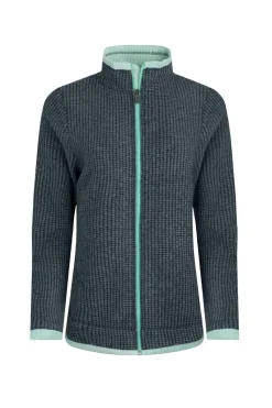 Weird Fish Navy Ariana Full Zip Grid Fleece