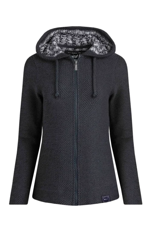 Weird Fish Navy Chicoa Full Zip Macaroni Hoodie