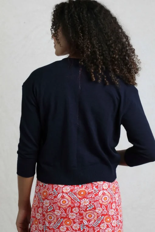 Weird Fish Navy Limon Outfitter Cardigan