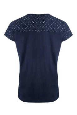 Weird Fish Navy Pernille Cutaway T-Shirt