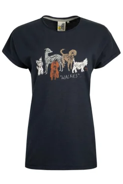 Weird Fish Navy Walkies Slub T-Shirt