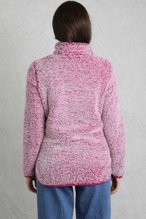 Weird Fish Red Madi Cosy 1/4 Zip Fleece