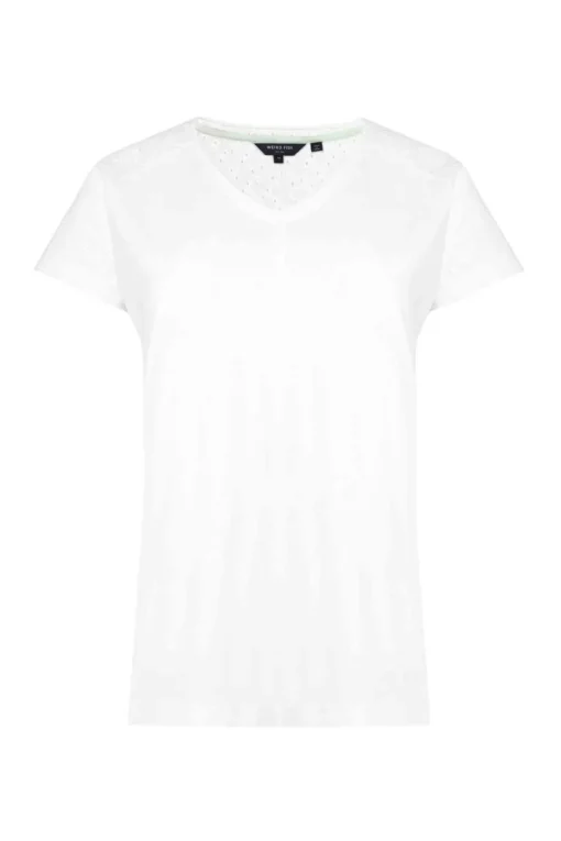 Weird Fish White Pernille Cutaway T-Shirt