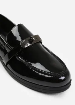 Where's That From Black Monaco Slip On Loafers