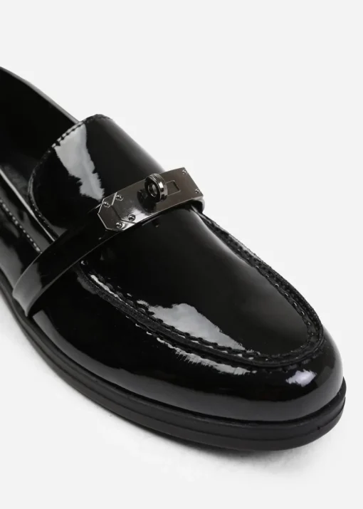 Where's That From Black Monaco Slip On Loafers