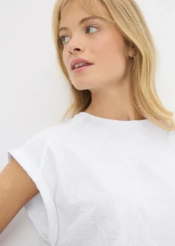 White Cornelli Embroidered T-Shirt