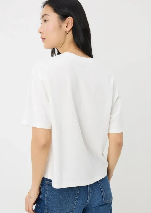White Floral Patch T-Shirt