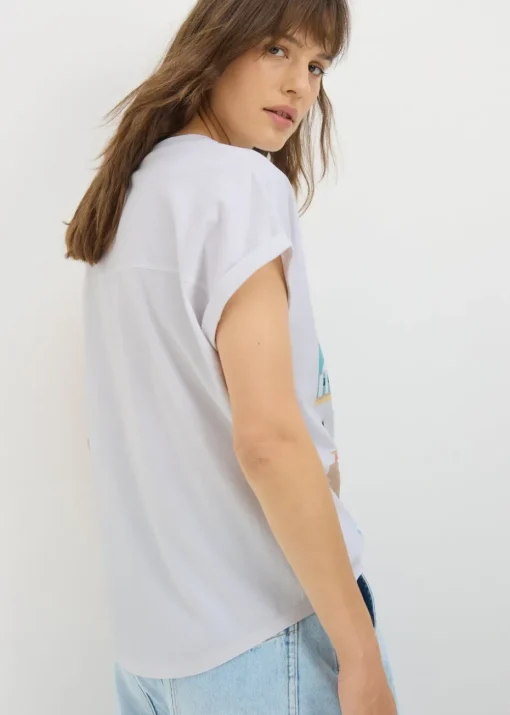 White Santorini Graphic T-Shirt