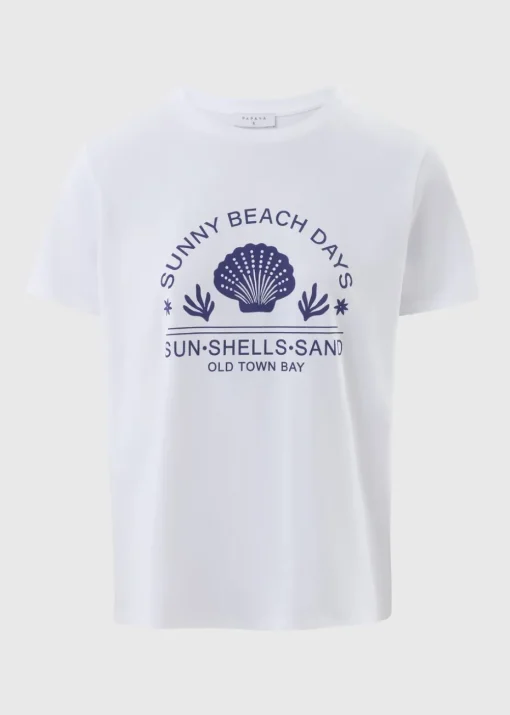 White Shell Graphic T-Shirt