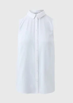 White Sleeveless Shirt