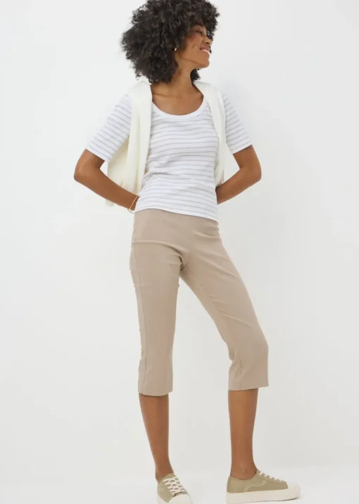 White Stripe Ribbed T-Shirt