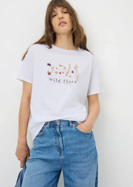 White Wild Flora T-Shirt