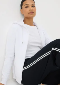 White Zip Up Hoodie