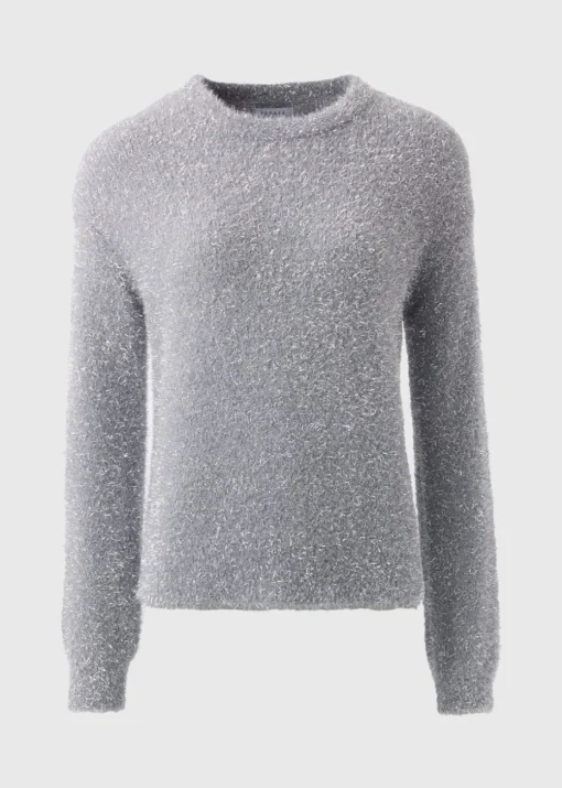 Wondrous Grey Tinsel Jumper