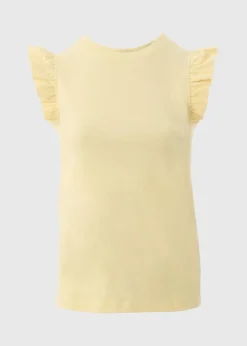 Yellow Ruffle Sleeve T-Shirt