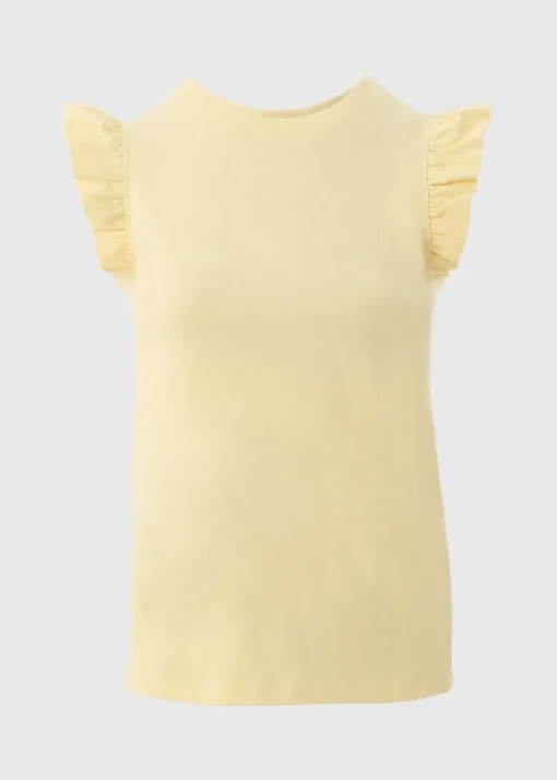 Yellow Ruffle Sleeve T-Shirt
