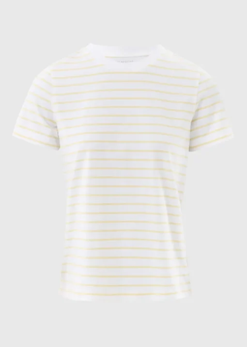 Yellow Stripe Crew Neck Top