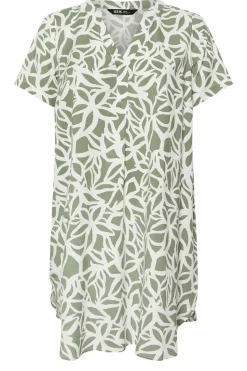 Yours Curve Green Abstract Tunic Mini Dress
