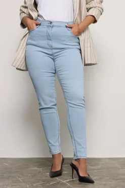 Yours Curve Light Blue Stretch Skinny Ava Jeans