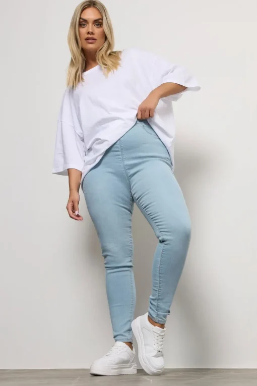 Yours For Good Curve Light Blue Pull On Stretch Jenny Jeggings