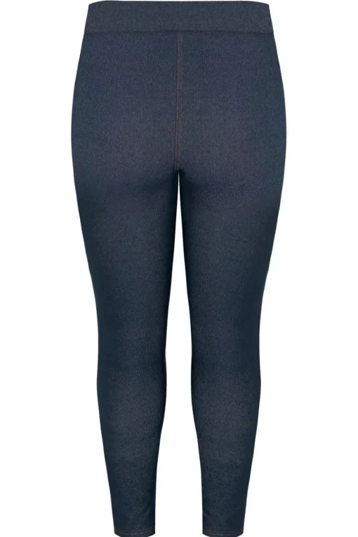 Yours For Good Curve Mid Blue Jersey Stretch Jeggings