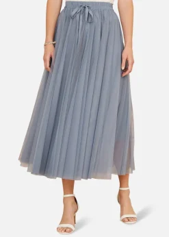Yumi Blue Mesh Tulle Skirt