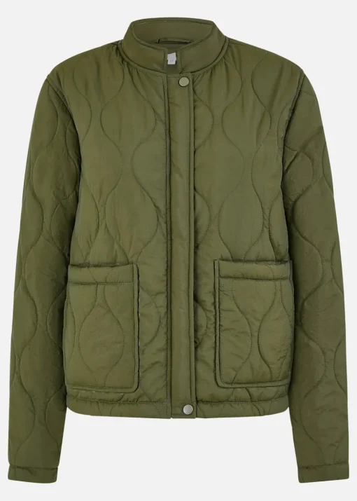 Yumi Green Short Quilted Jacket