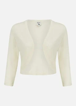 Yumi Ivory Knitted Curve Bolero
