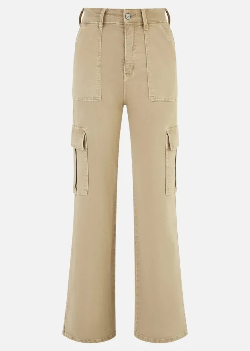 Yumi Stone Stretch Cargo Canvas Stretch Pants