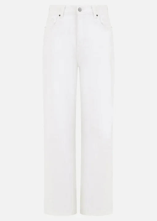 Yumi White Wide Leg High Waist Jeans